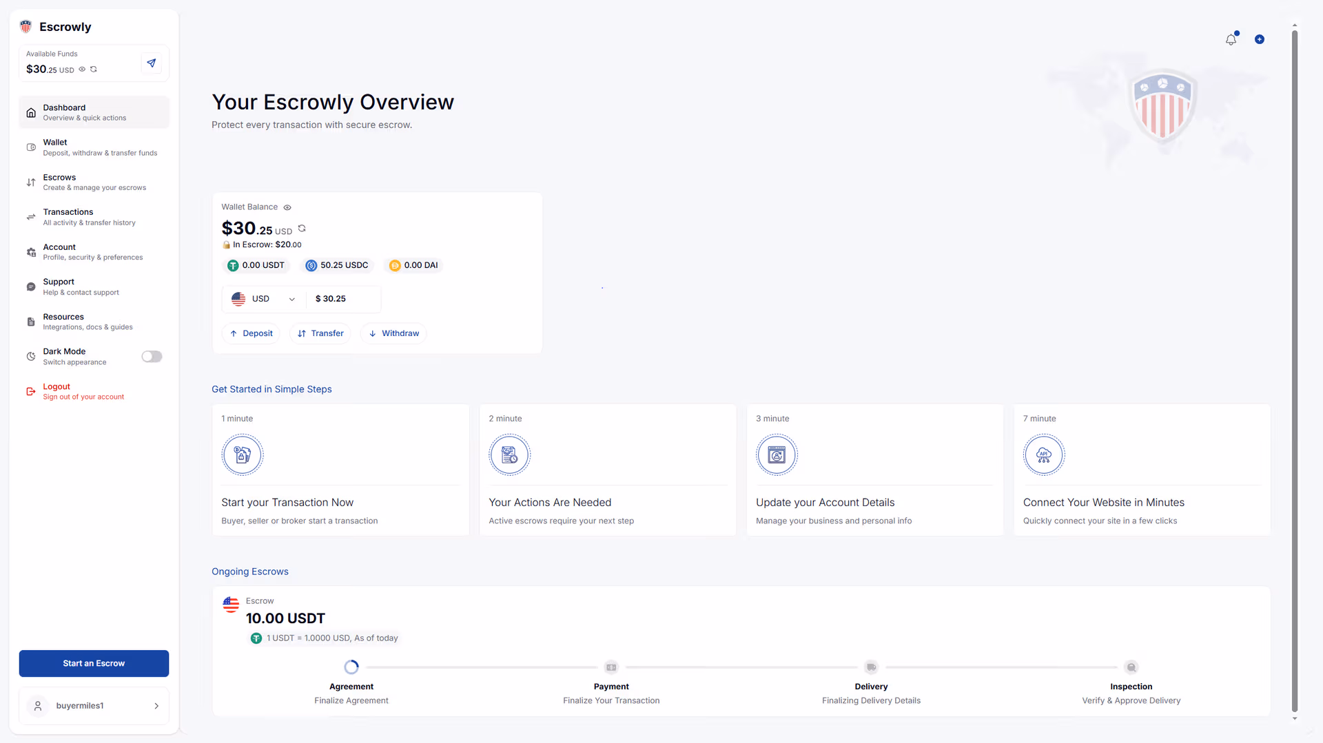 Escrowly screenshot 2